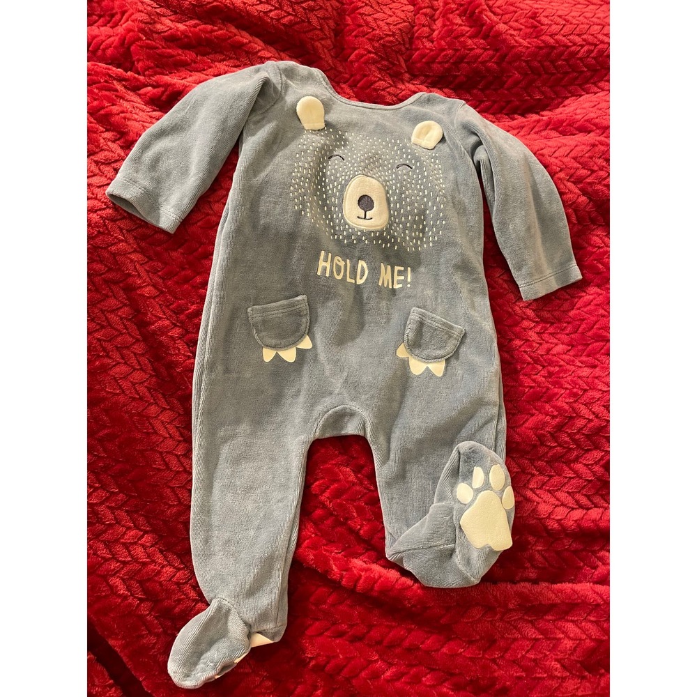 EUC ZARA Baby Velvet soft Teddy Bear Outfit